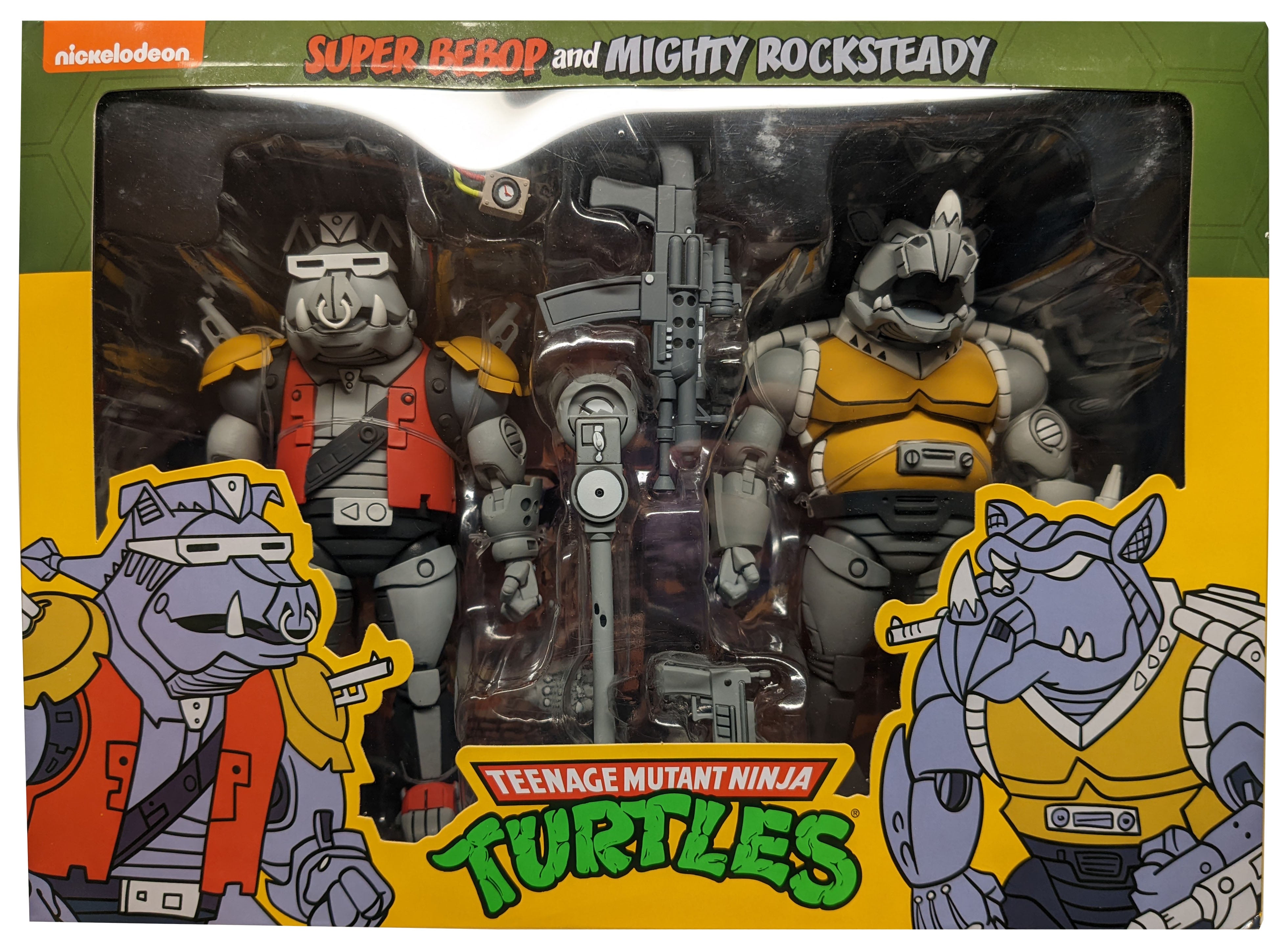 NECA TMNT Mighty Hog and Rhino-Man Double Pack Action Figures