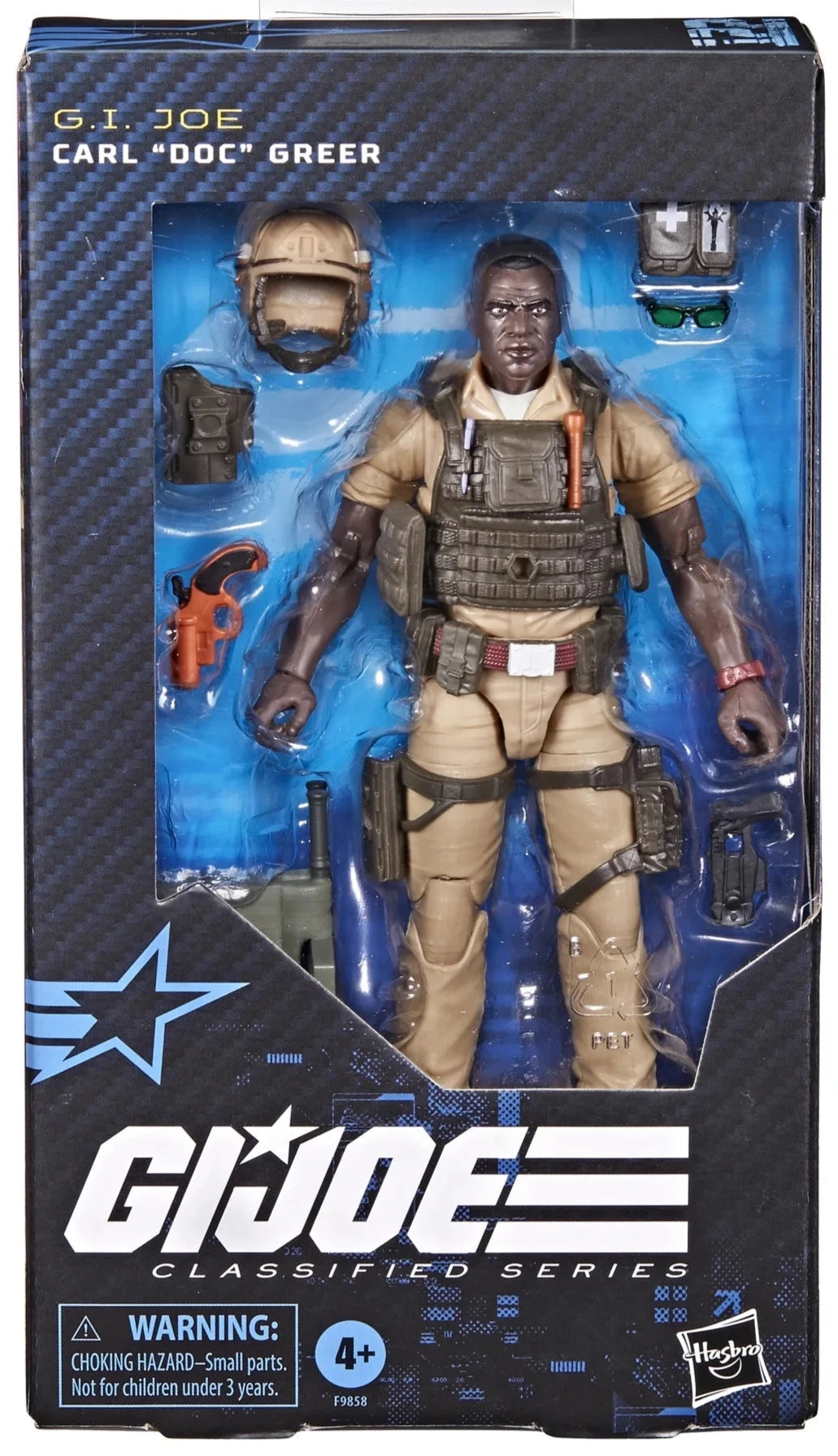 G.I. Joe Classified Series #122, Carl "Doc" Greer, 6” Action Figure