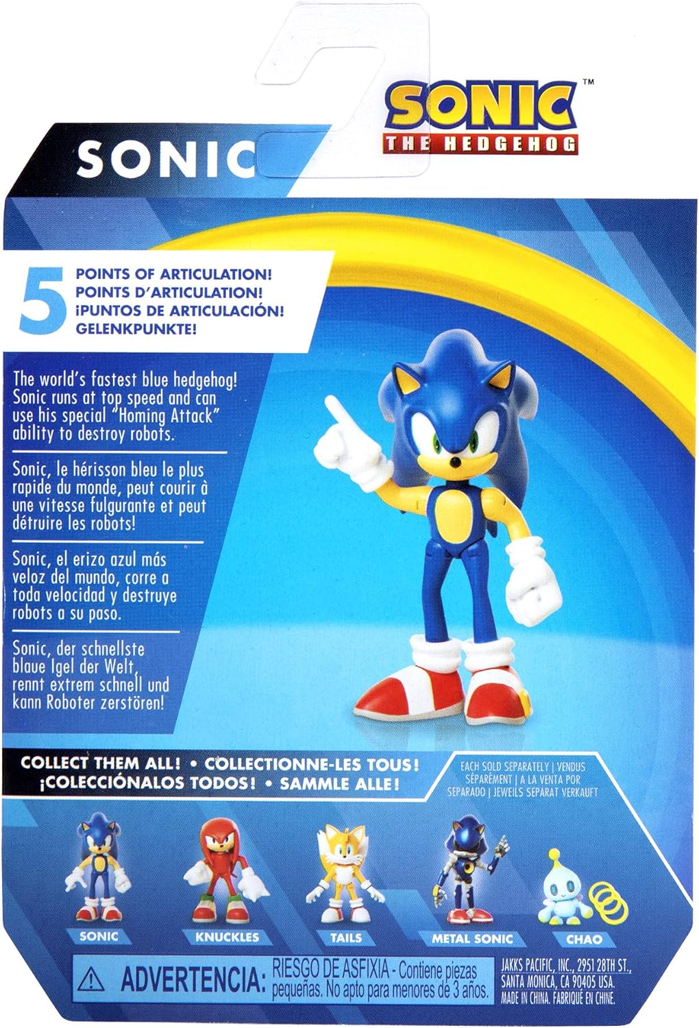 Jakks Pacific  - Sonic the Hedgehog  - Sonic 2.5inch Action Figure