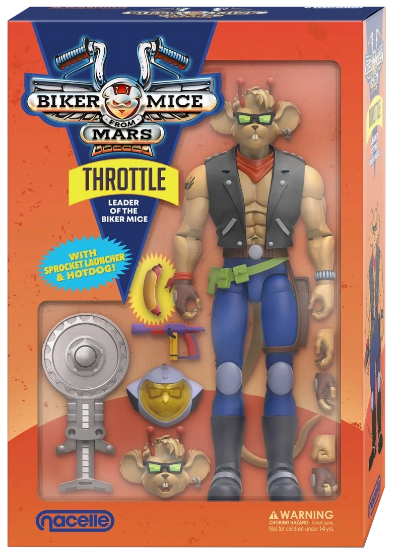 Biker Mice from Mars Throttle 7-Inch Scale Action Figures