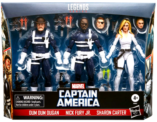 Captain America - Marvel Legends Series - Dum Dum Dugan, Sharon Carter, and Nick Fury Jr.  3-Pack