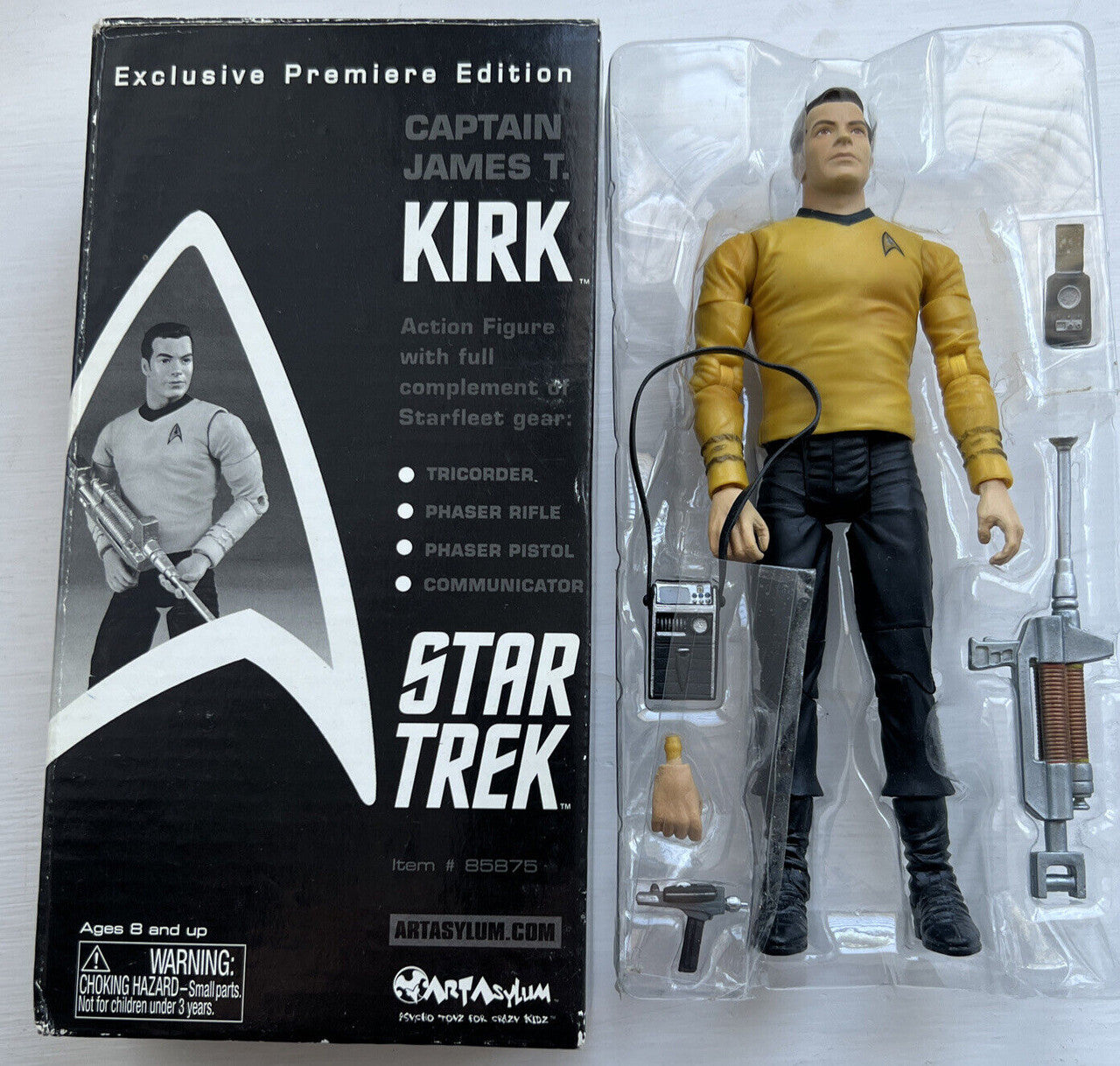 Art Asylum Star Trek Captain Kirk Exclusive Premiere Edition Action Figure