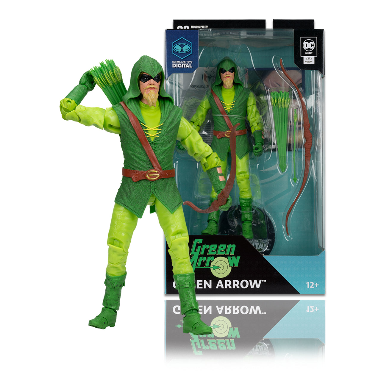 Green Arrow (Longbow Hunter) 7" Figure w/McFarlane Toys Digital Collectible