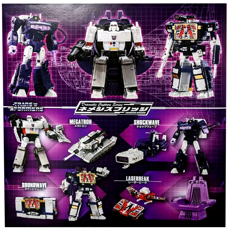 Transformers Dramatic Capture Series DCS Nemesis Bridge Megatron, Soundwave, and Shockwave Set