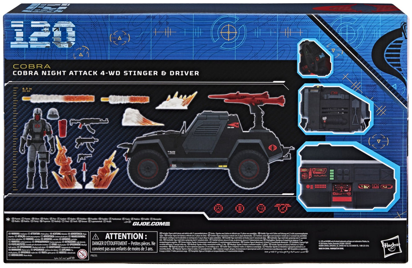 G.I. Joe Classified Series #120, Cobra Night Attack 4-WD Stinger & Driver