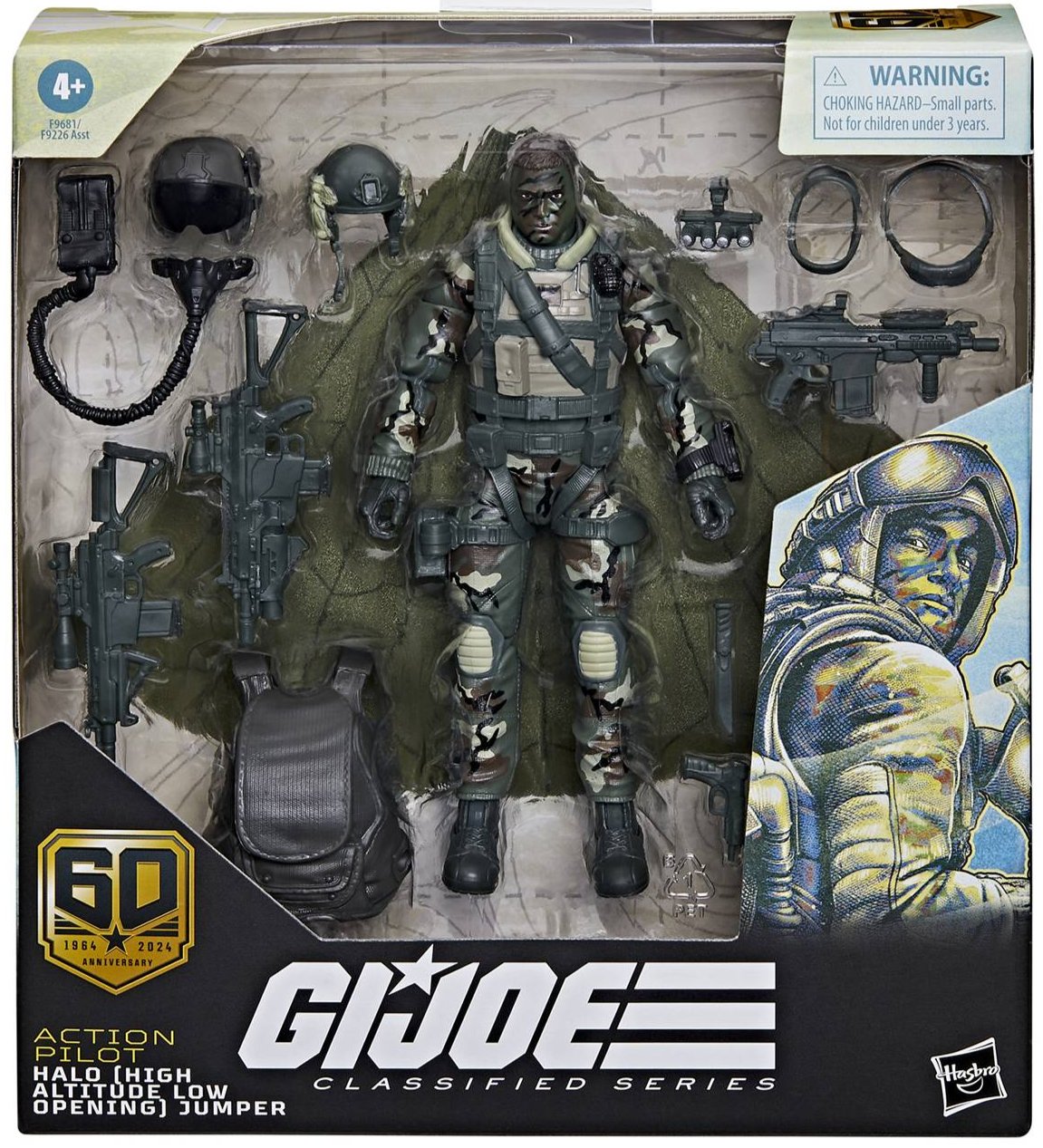 G.I. Joe Classified Series 60th Anniversary Action Pilot - HALO (High Altitude Low Opening) Jumper Figure