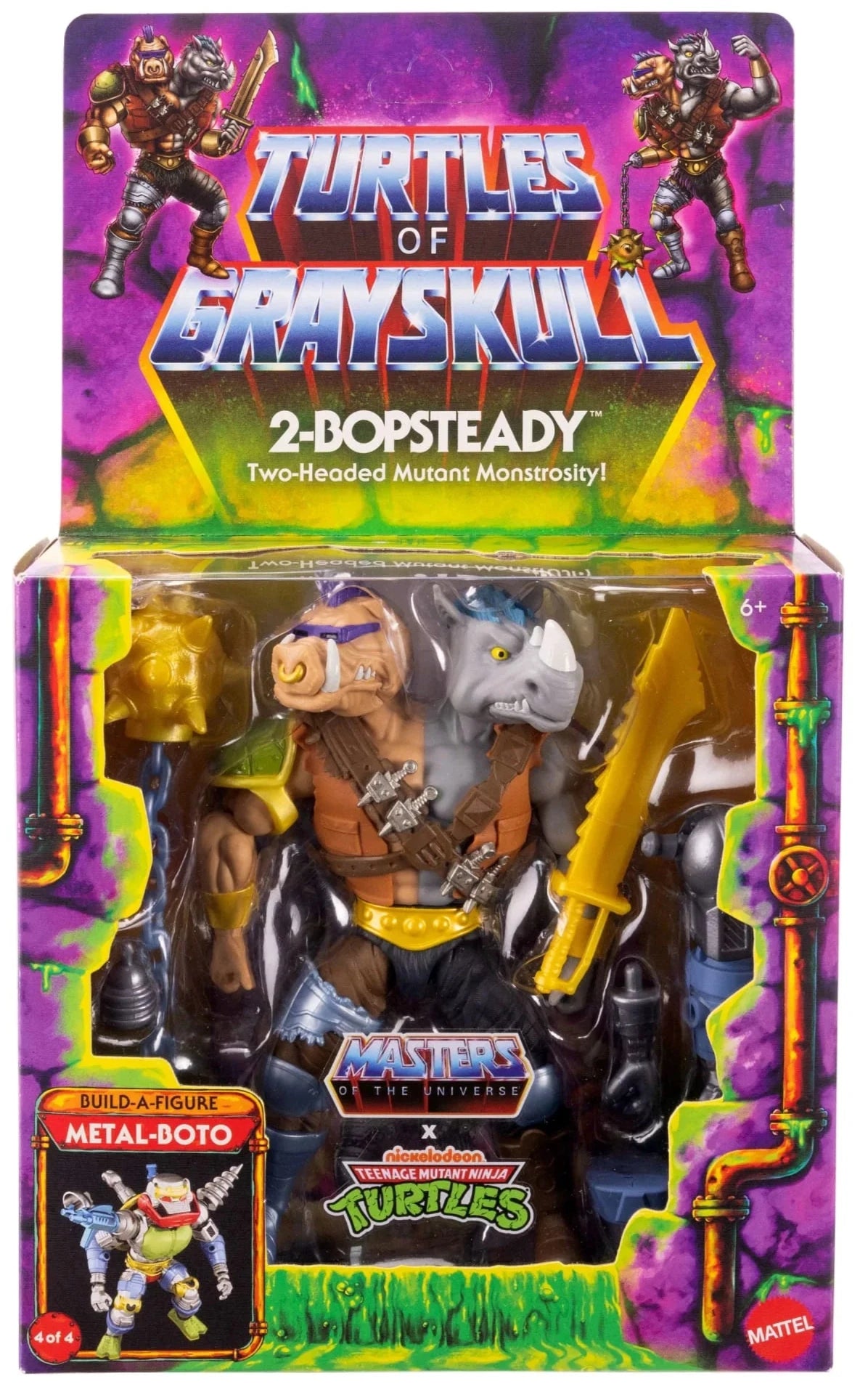 Masters of the Universe x Turtles of Grayskull 2-Bopsteady Action Figure